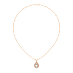 Gold Double Halo Pear Lab Grown Diamond Lyxen Pendant