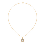 Gold Double Halo Pear Lab Grown Diamond Lyxen Pendant