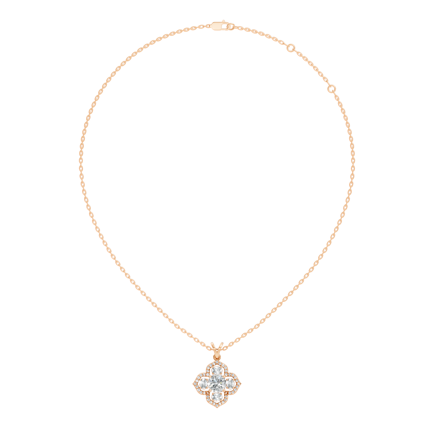 Gold 1Ct Halo Round Lab Grown Diamond Zirex Pendant