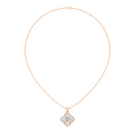 Gold 1Ct Halo Round Lab Grown Diamond Zirex Pendant