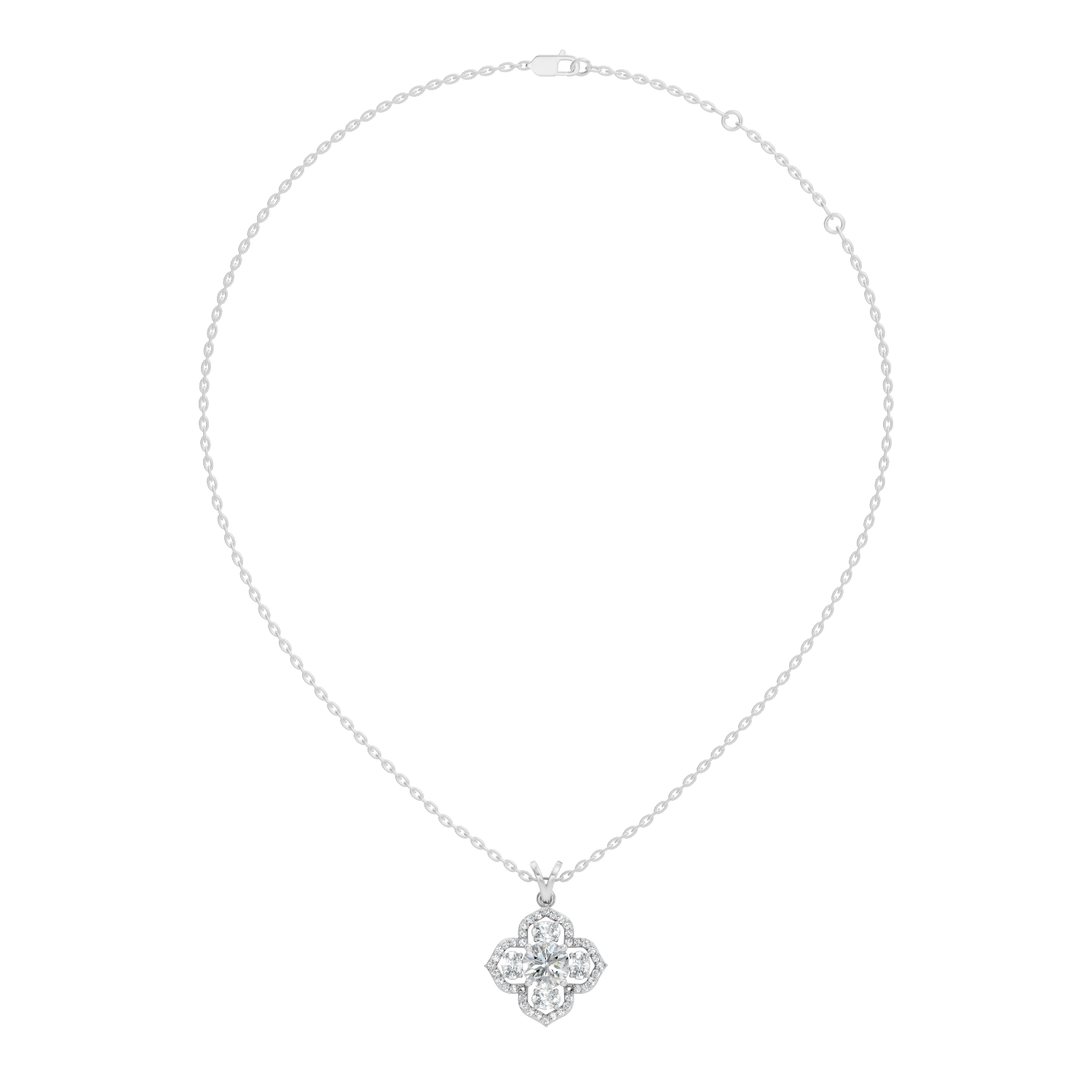 Gold 1Ct Halo Round Lab Grown Diamond Zirex Pendant