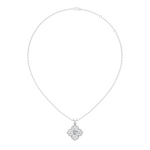 Gold 1Ct Halo Round Lab Grown Diamond Zirex Pendant
