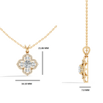 Gold 1Ct Halo Round Lab Grown Diamond Zirex Pendant