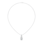 Gold Solitaire Drop Oval Lab Grown Diamond Noira Pendant