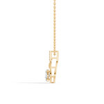 Gold Solitaire Drop Oval Lab Grown Diamond Noira Pendant