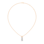 Gold 1Ct Multi Solitaire Round Lab Grown Diamond Elzen Pendant