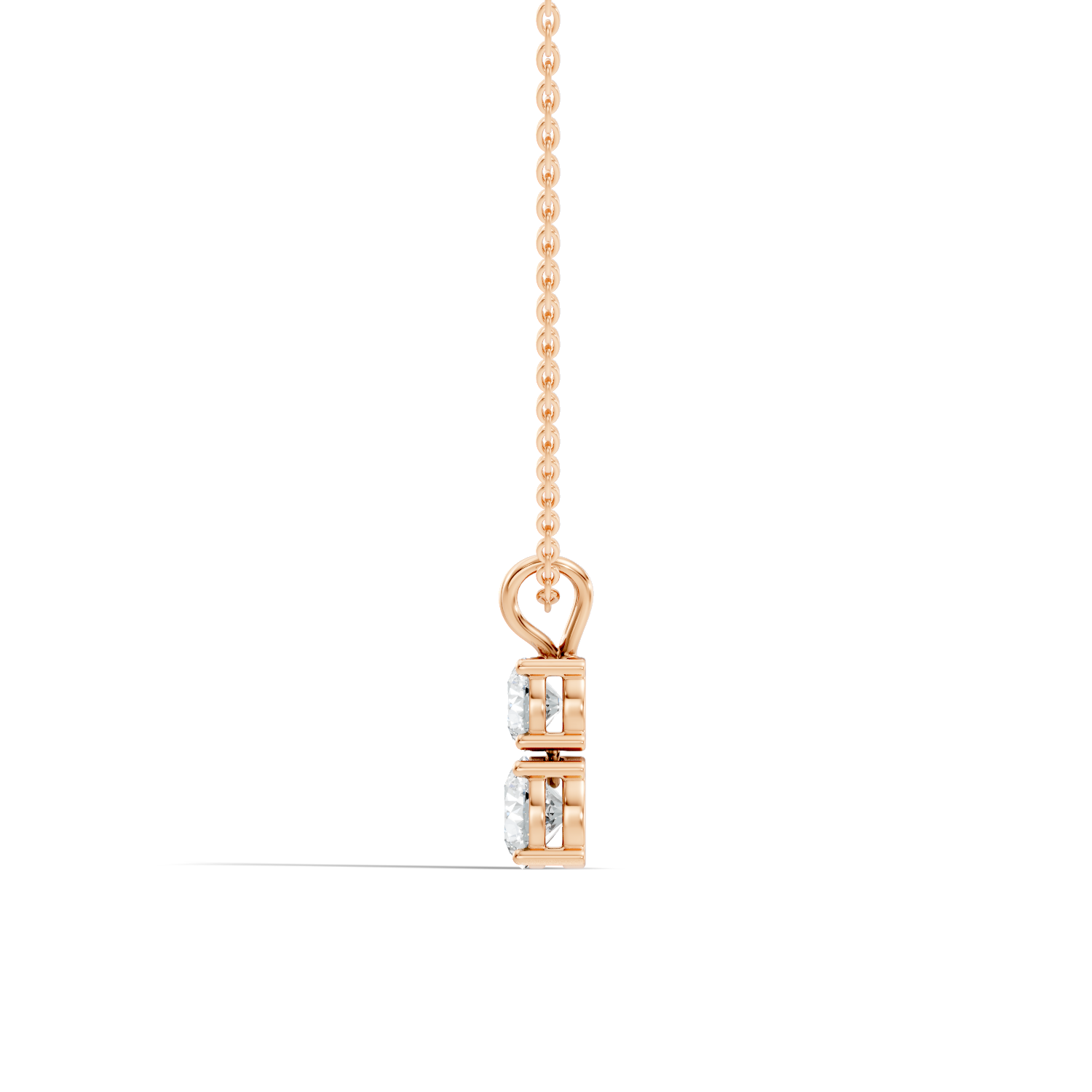 Gold 1Ct Multi Solitaire Round Lab Grown Diamond Elzen Pendant