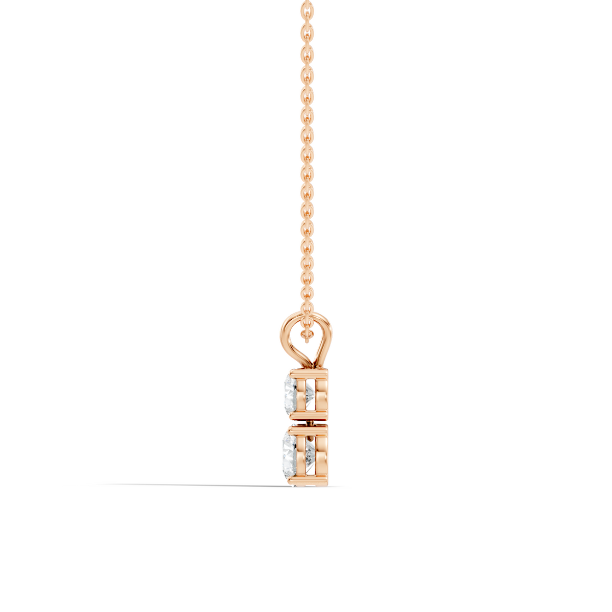 Gold 1Ct Multi Solitaire Round Lab Grown Diamond Elzen Pendant