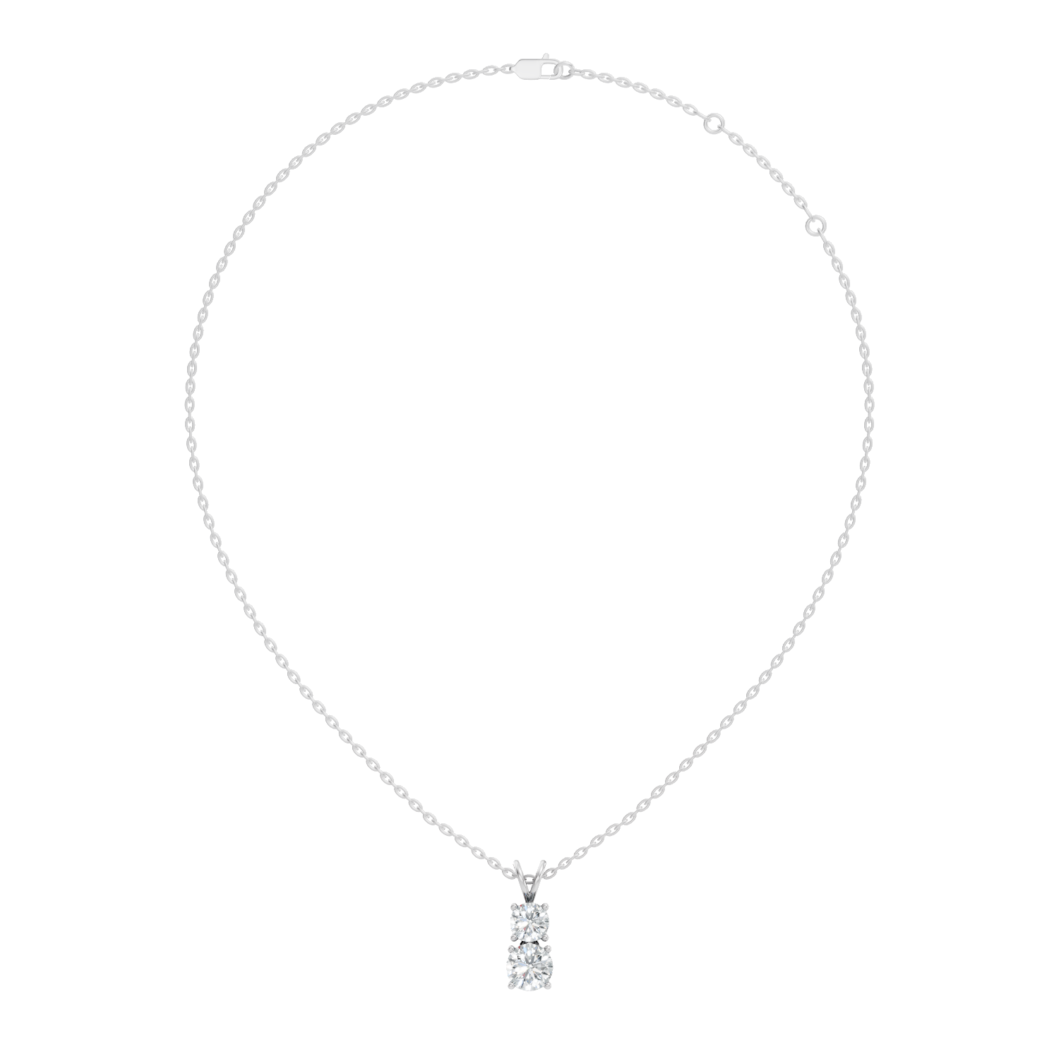 Gold 1Ct Multi Solitaire Round Lab Grown Diamond Elzen Pendant