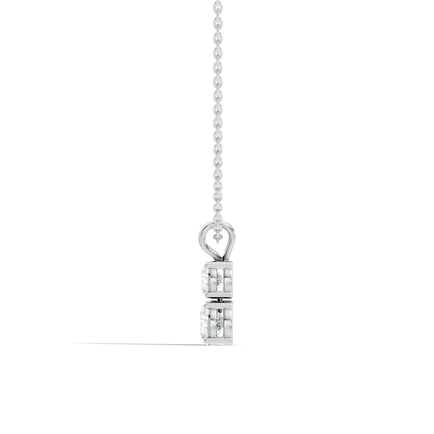 Gold 1Ct Multi Solitaire Round Lab Grown Diamond Elzen Pendant