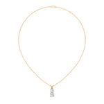 Gold 1Ct Multi Solitaire Round Lab Grown Diamond Elzen Pendant