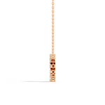 Gold Circle Halo Baguette Lab Grown Diamond Zaira Pendant