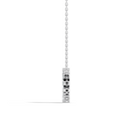 Gold Circle Halo Baguette Lab Grown Diamond Zaira Pendant