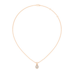 Gold Halo Oval Lab Grown Diamond Elura Pendant