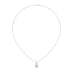 Gold Halo Oval Lab Grown Diamond Elura Pendant