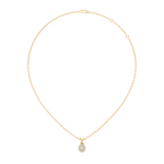 Gold Halo Oval Lab Grown Diamond Elura Pendant