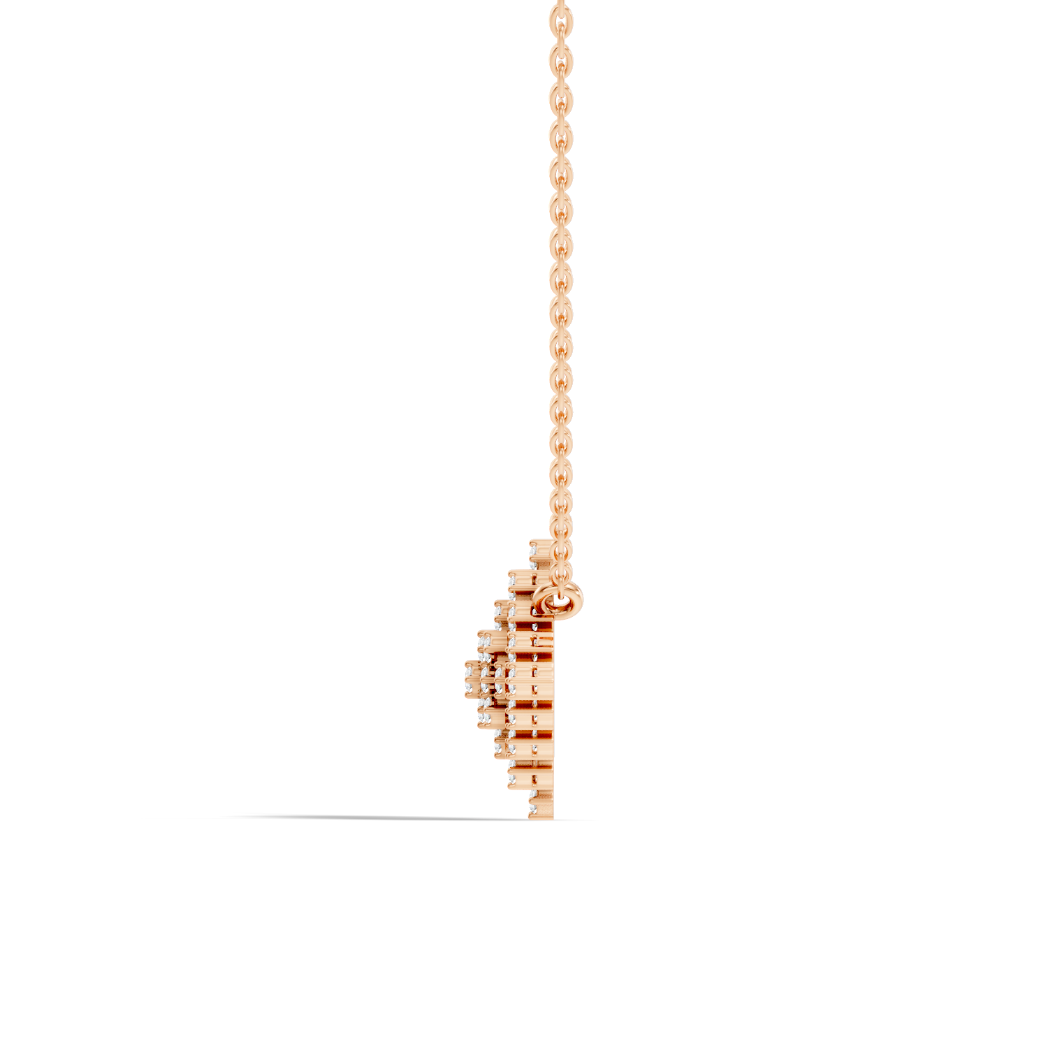 Gold Cluster Round Lab Grown Diamond Tivra Pendant