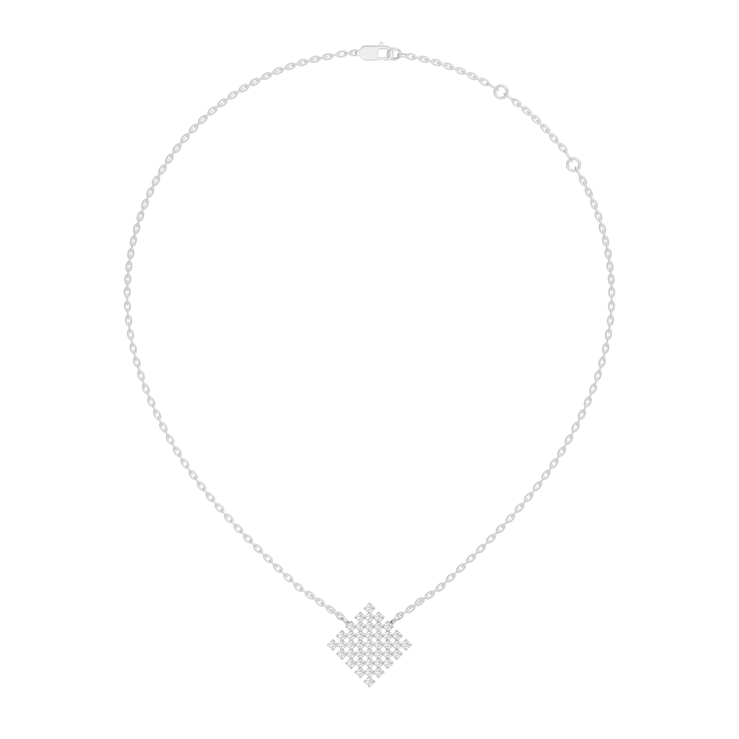 Gold Cluster Round Lab Grown Diamond Tivra Pendant
