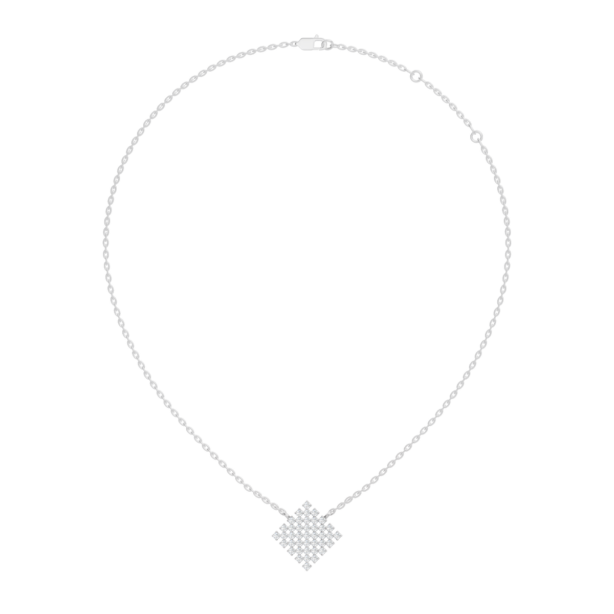 Gold Cluster Round Lab Grown Diamond Tivra Pendant