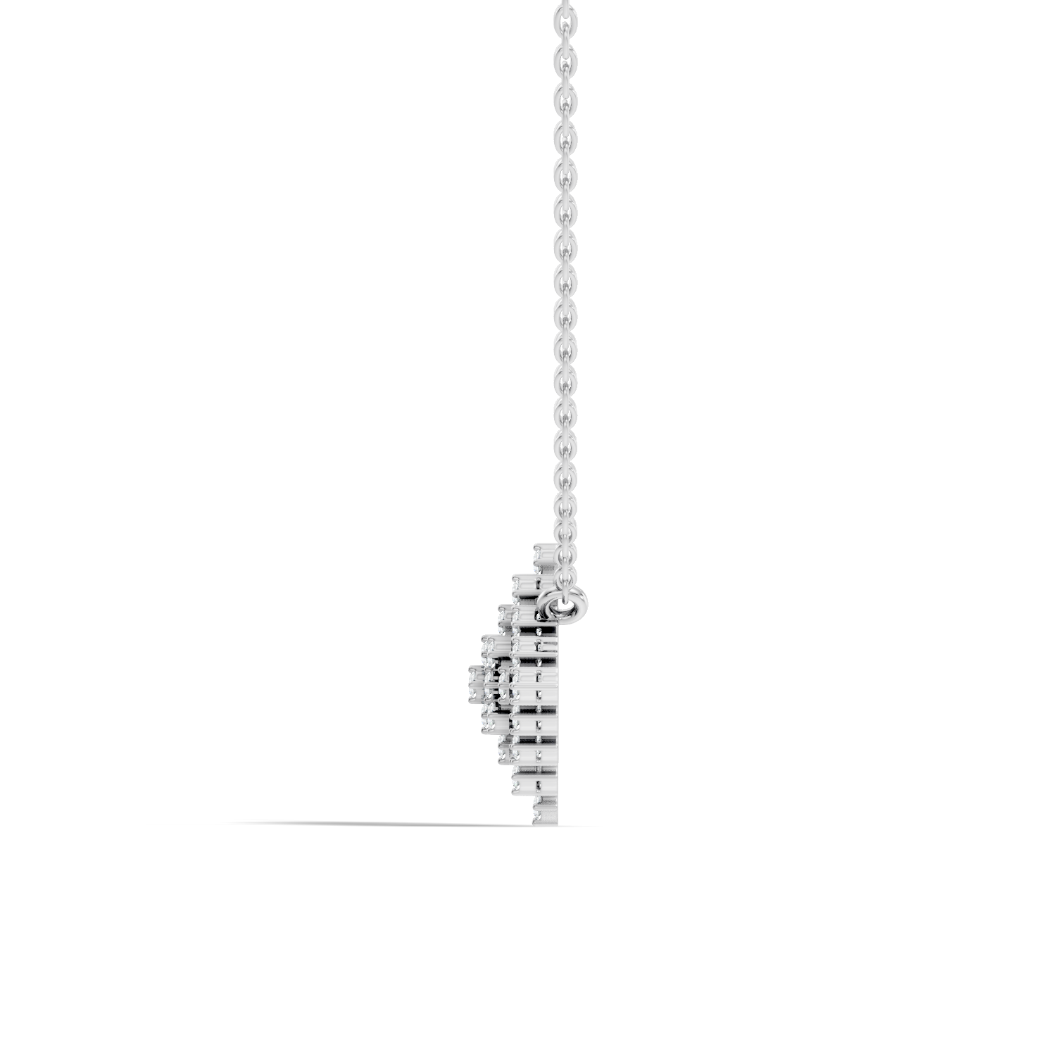 Gold Cluster Round Lab Grown Diamond Tivra Pendant