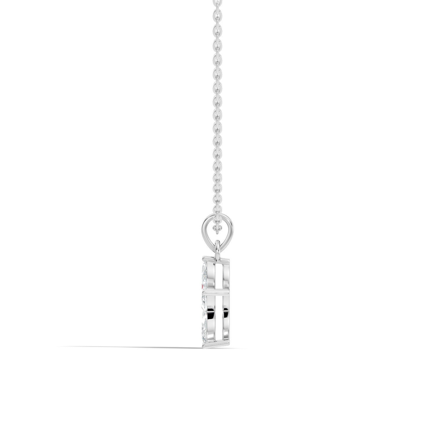 Gold Floral Marquise Lab Grown Diamond Zivon Pendant
