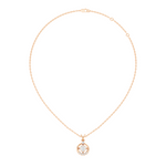 Gold Circle Motif Round Lab Grown Diamond Irya Pendant