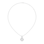 Gold Circle Motif Round Lab Grown Diamond Irya Pendant