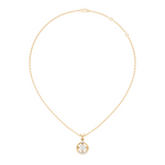 Gold Circle Motif Round Lab Grown Diamond Irya Pendant