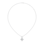Gold Clover Motif Pear Lab Grown Diamond Revia Pendant