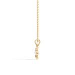 Gold Clover Motif Pear Lab Grown Diamond Revia Pendant