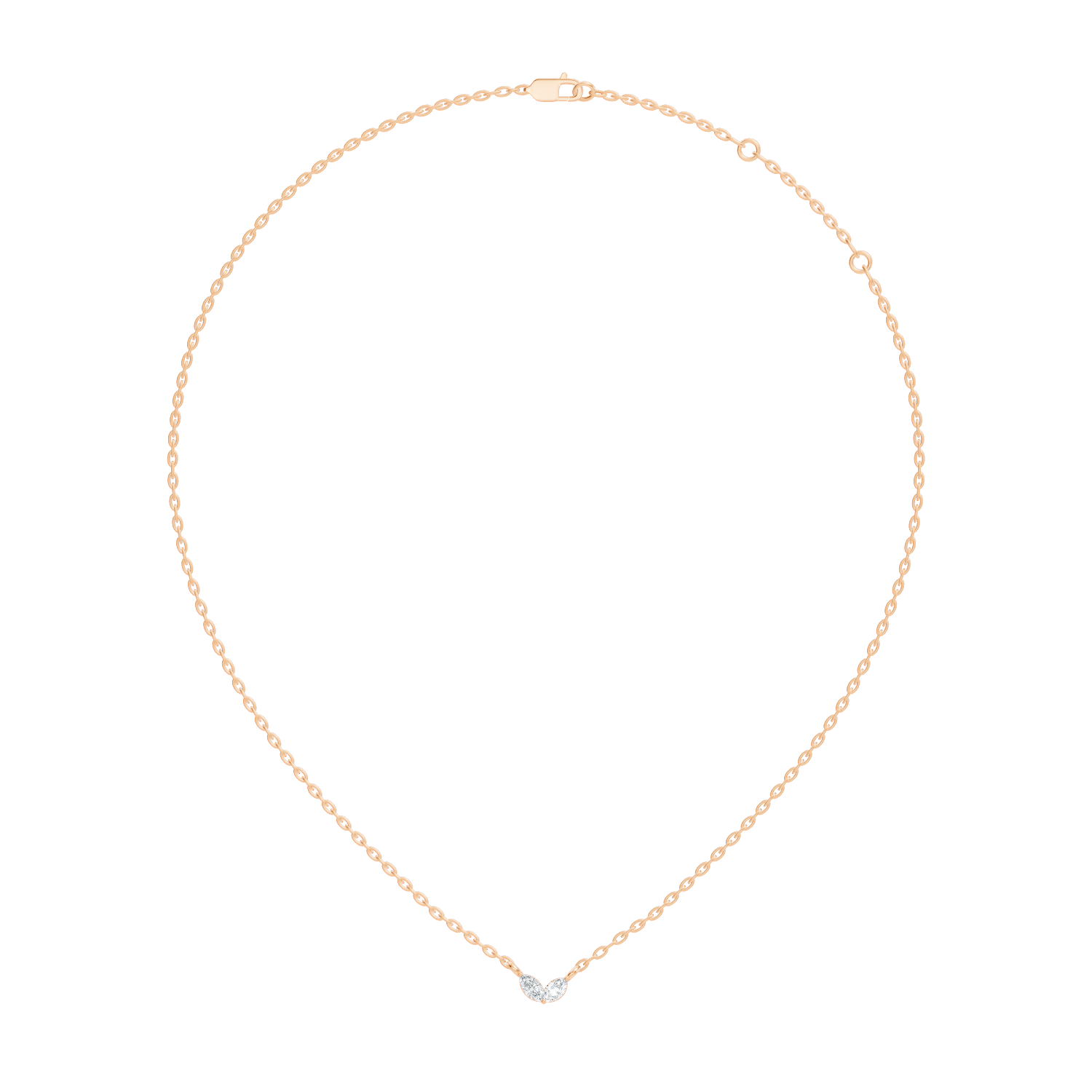 Gold Minimal Marquise Lab Grown Diamond Nyora Pendant
