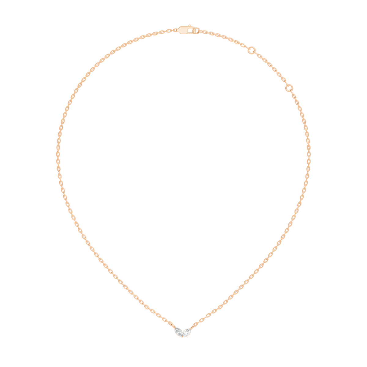 Gold Minimal Marquise Lab Grown Diamond Nyora Pendant