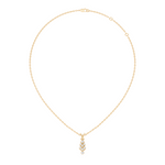 Gold Channel Round Lab Grown Diamond Kiyra Pendant
