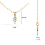 Gold Channel Round Lab Grown Diamond Kiyra Pendant