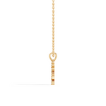 Gold Channel Round Lab Grown Diamond Kiyra Pendant