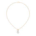 Gold Floral Drop Pear Lab Grown Diamond Isvya Pendant