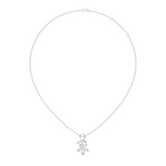 Gold Floral Drop Pear Lab Grown Diamond Isvya Pendant
