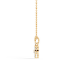 Gold Floral Drop Pear Lab Grown Diamond Isvya Pendant
