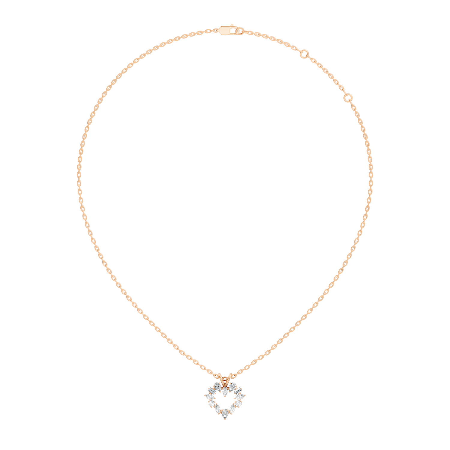 Gold Open Halo Pear Lab Grown Diamond Azeny Pendant