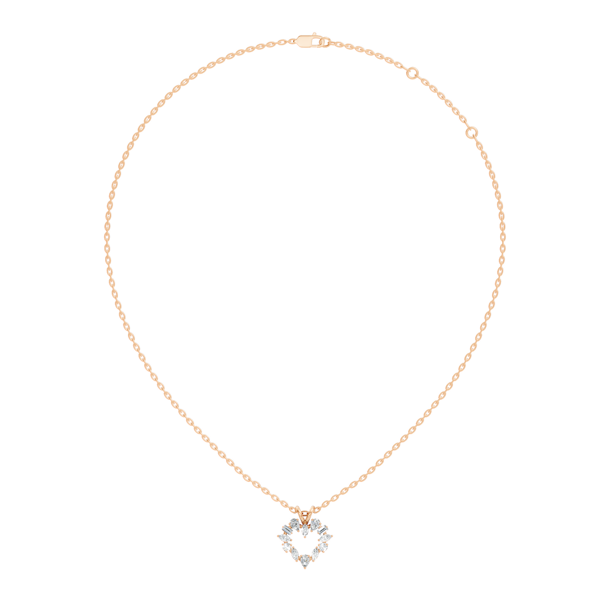 Gold Open Halo Pear Lab Grown Diamond Azeny Pendant