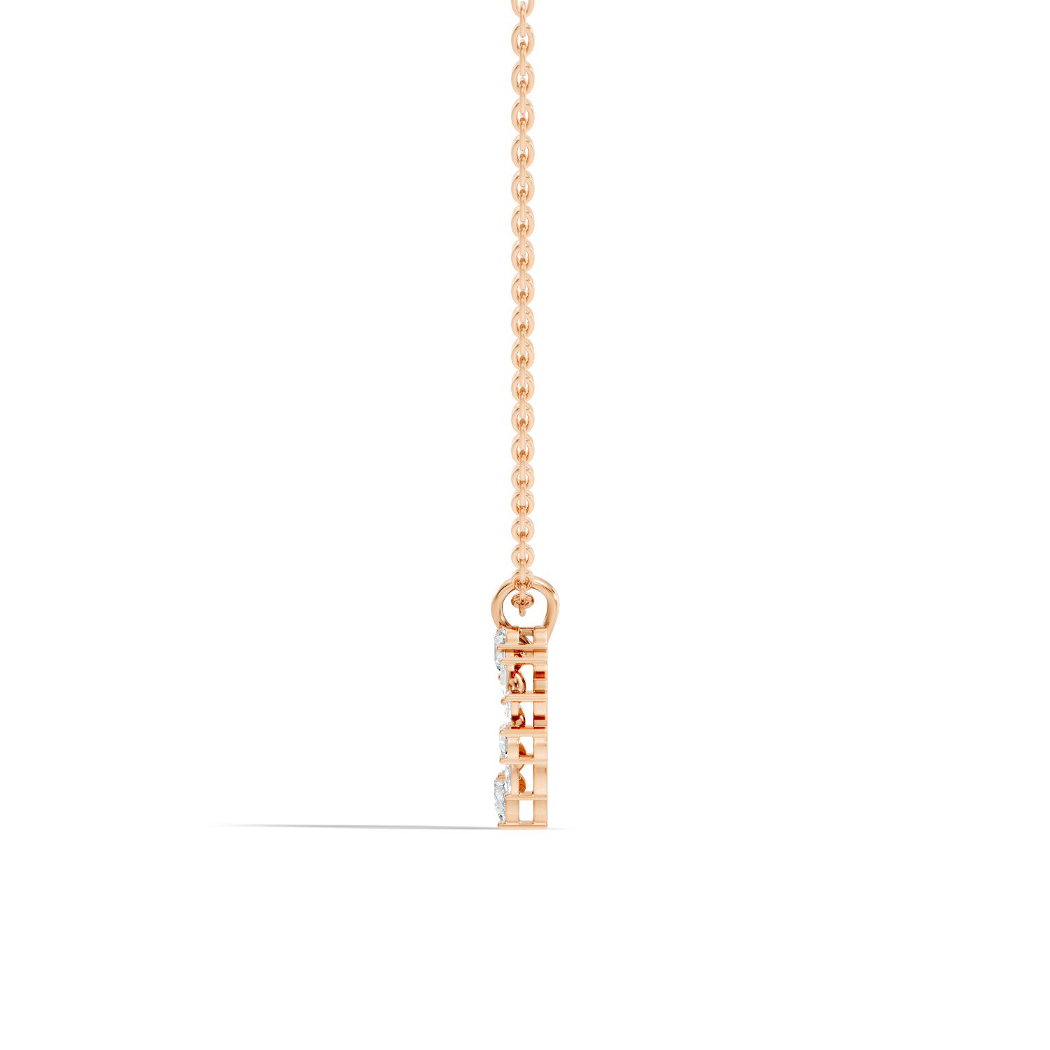 Gold Open Halo Pear Lab Grown Diamond Azeny Pendant