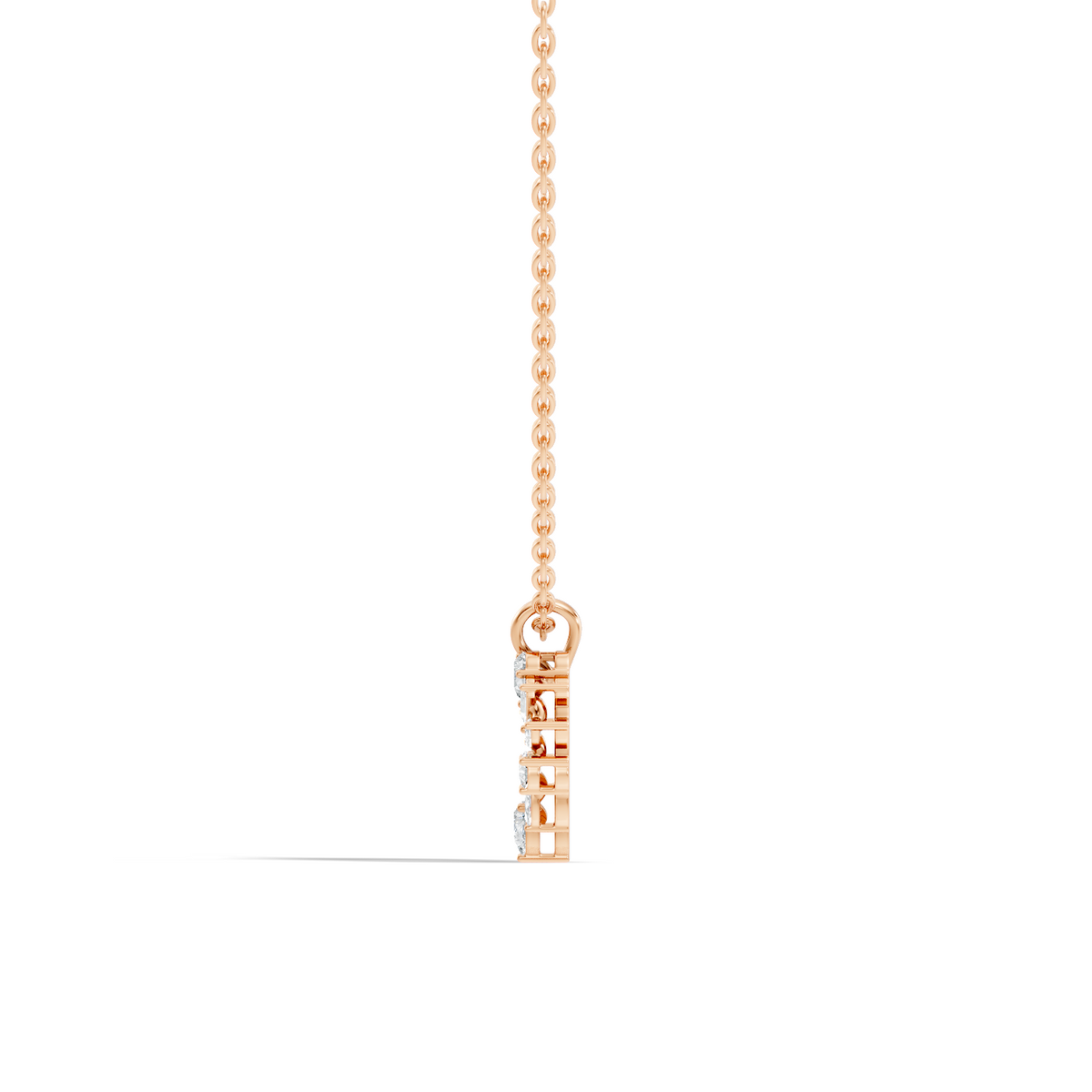 Gold Open Halo Pear Lab Grown Diamond Azeny Pendant