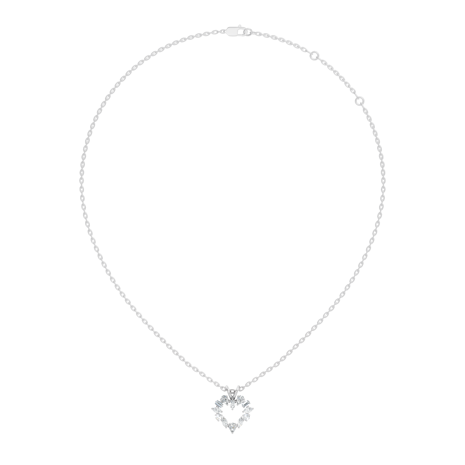 Gold Open Halo Pear Lab Grown Diamond Azeny Pendant