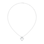 Gold Open Halo Pear Lab Grown Diamond Azeny Pendant