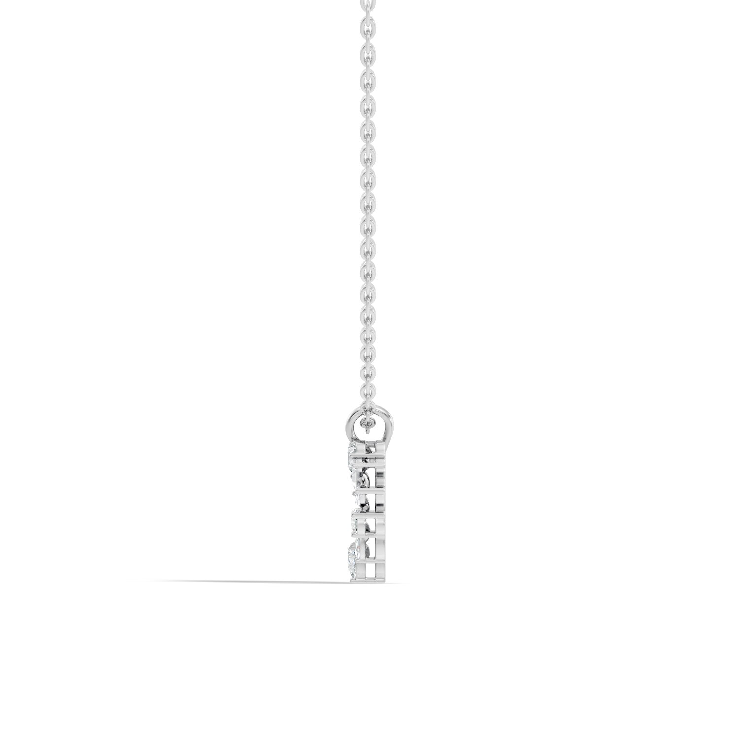 Gold Open Halo Pear Lab Grown Diamond Azeny Pendant