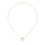 Gold Open Halo Pear Lab Grown Diamond Azeny Pendant