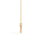 Gold Open Halo Pear Lab Grown Diamond Azeny Pendant