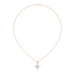 Gold Floral Marquise Lab Grown Diamond Sivra Pendant