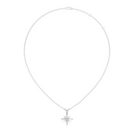 Gold Floral Marquise Lab Grown Diamond Sivra Pendant