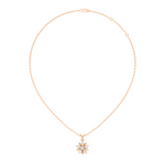 Gold Floral Cluster Round Lab Grown Diamond Orlix Pendant